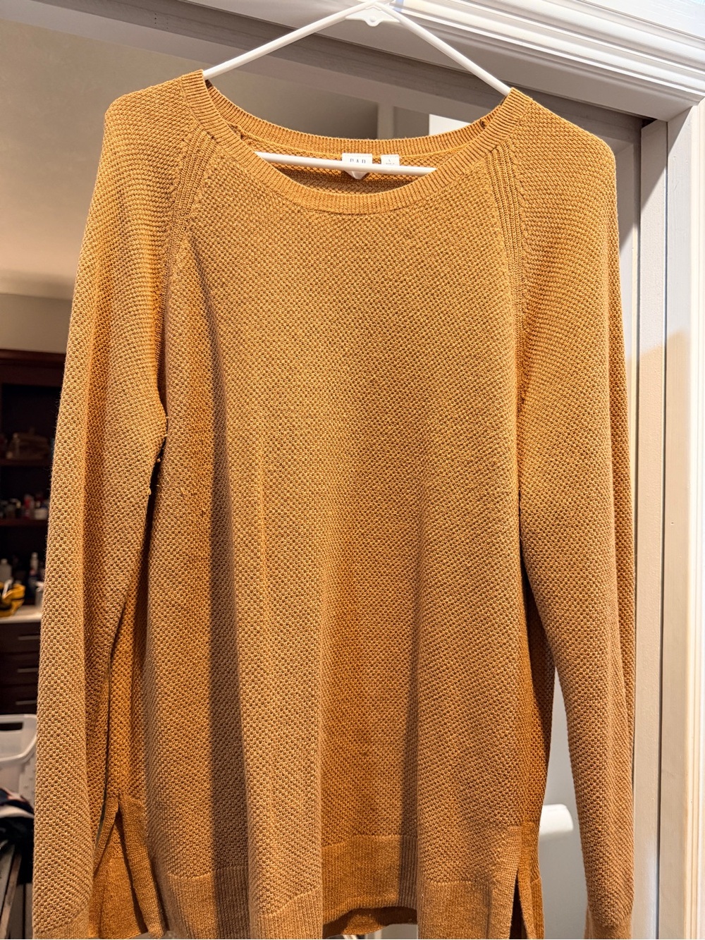 GAP Women's Crewneck Sweater in Mustard